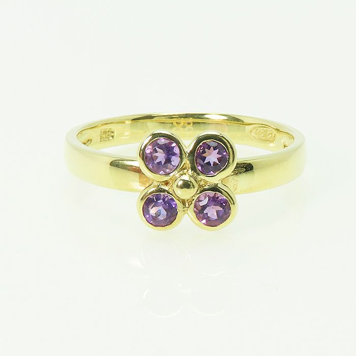 K18 アメシスト リング 】ソーティング付 9号 指輪 レディース