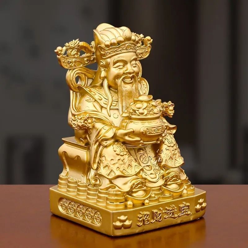 富の神 仏像 神 黄金 置物 オブジェ ゴールド 金 幸運 癒し 浄化 幸運 
