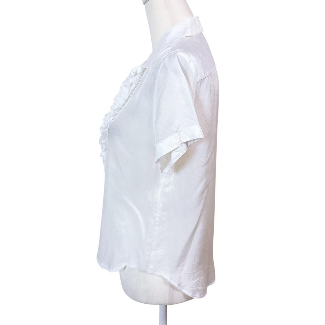 トリココムデギャルソン 半袖Tシャツ カットソー ブラウス 丸襟 白ホワイト tao タオ 丸襟半袖ブラウス