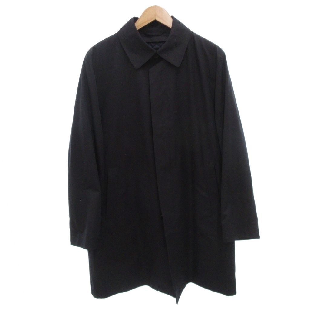 美品✨ブルックスブラザーズ　ステンカラーコート　比翼　ライナー付き　Lサイズ　黒 ブルックスブラザーズ BROOKS BROTHERS ステンカラーコート ライナー
