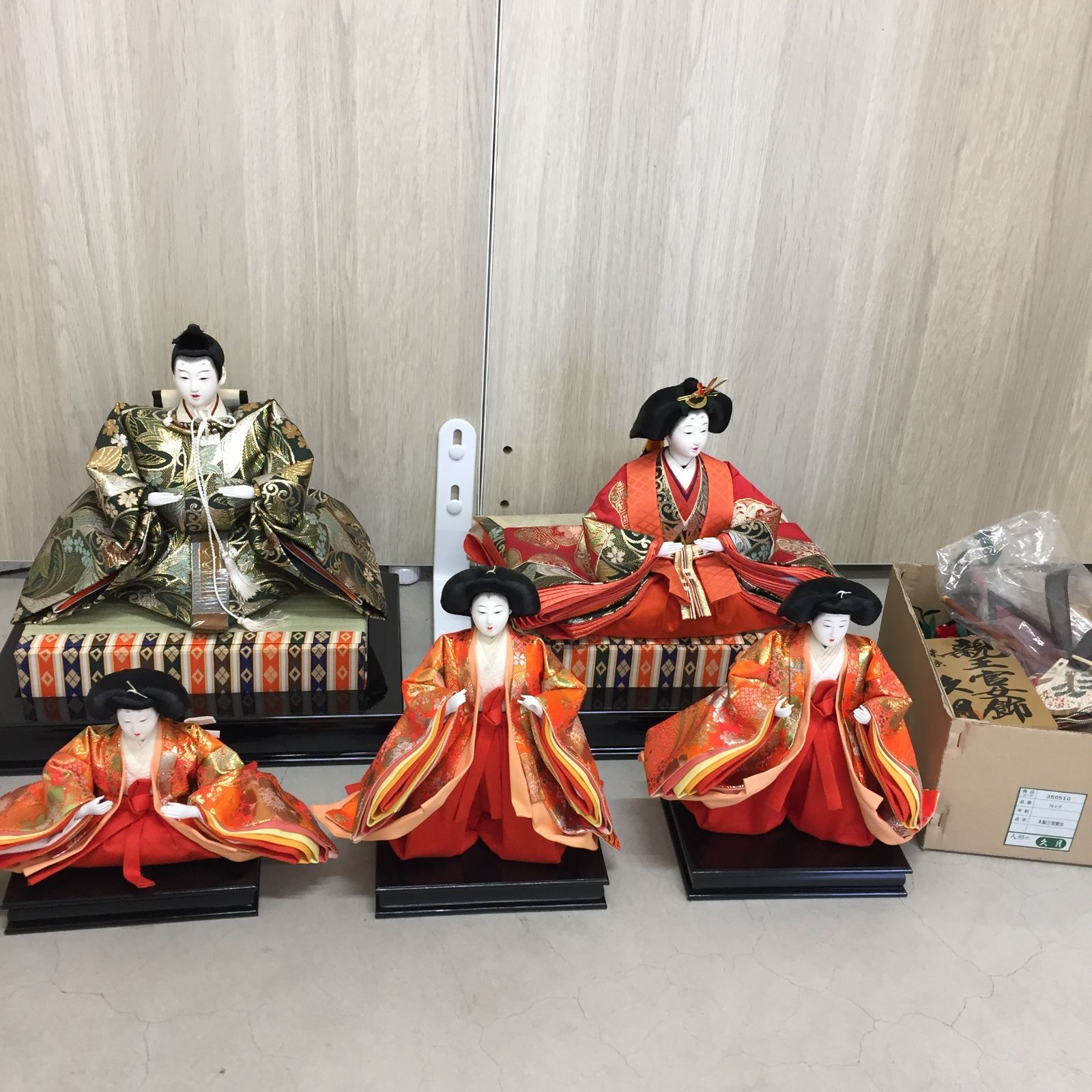 S【アンティーク】雛人形 久月 人形セット 御代理様 お雛様 三人官女