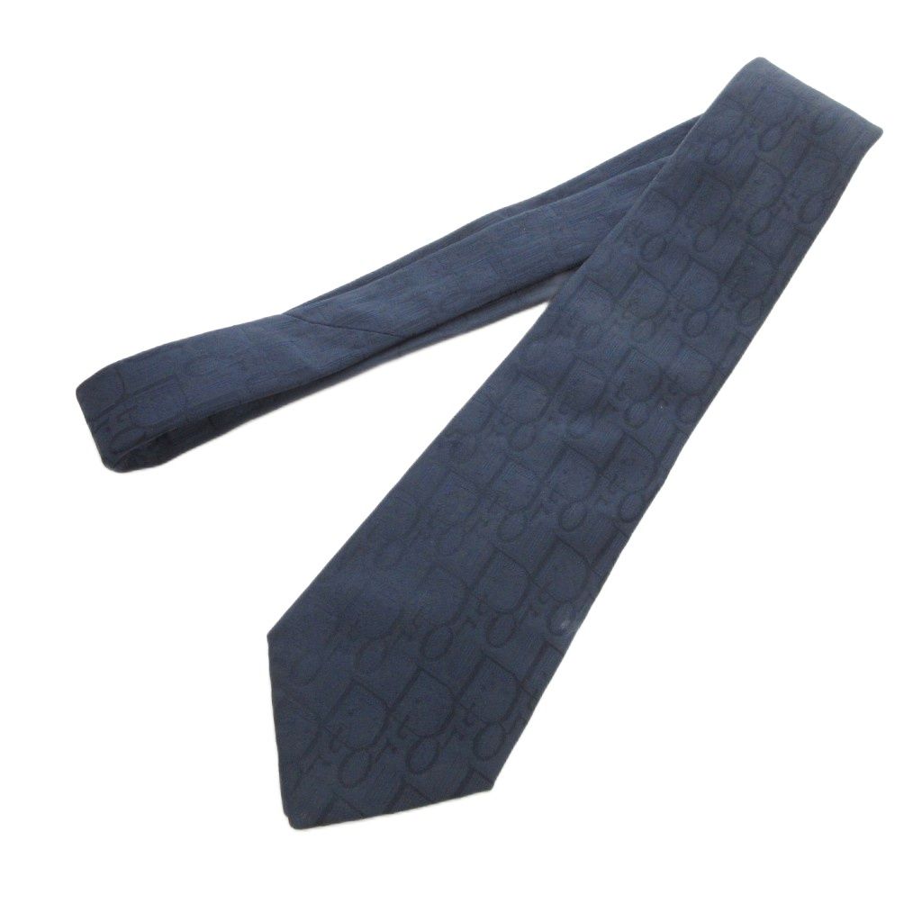 クリスチャンディオール　ネクタイ　紺　トロッター柄 楽天市場】【中古】 クリスチャンディオール ネクタイ シルク ネイビー