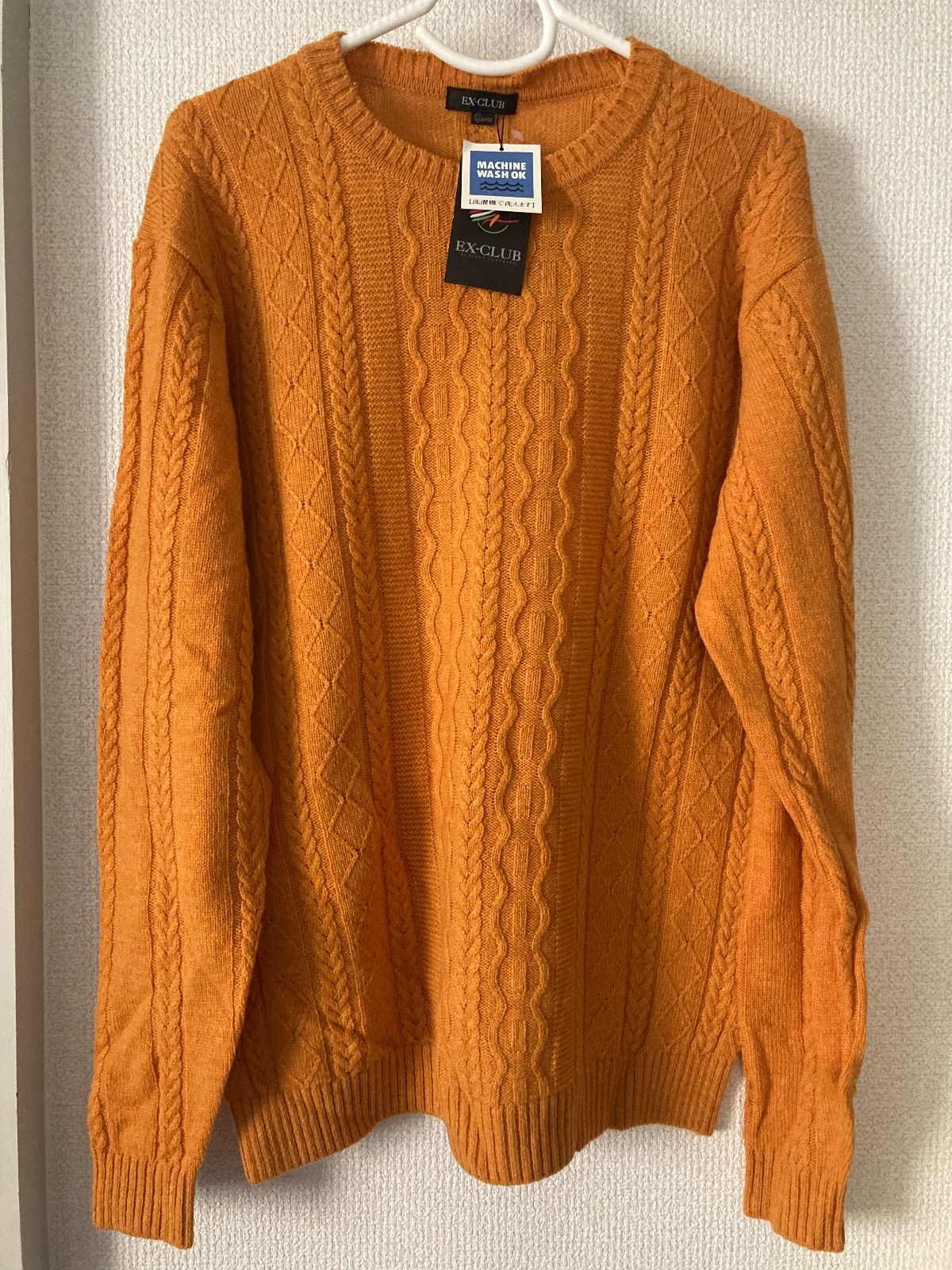 新品未使用 長袖ニットトップス オレンジ LL - メルカリ