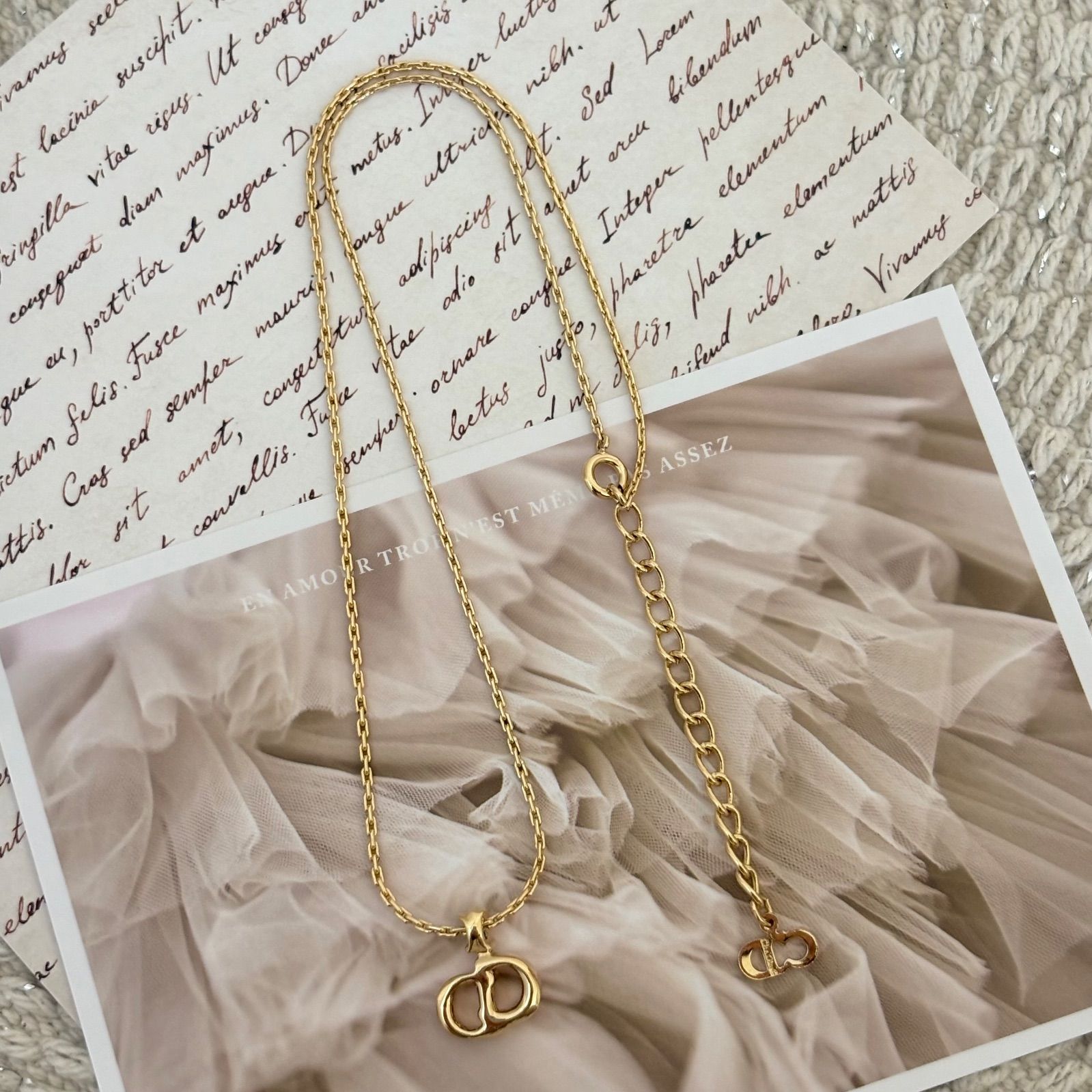 箱付き】【極美品】クリスチャンディオール ネックレス CDロゴ GP