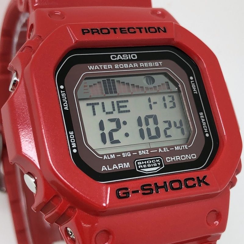 G-SHOCK GLX 5600F-4JF タイドグラフ腕時計 レッド GLX-5600F G-shock
