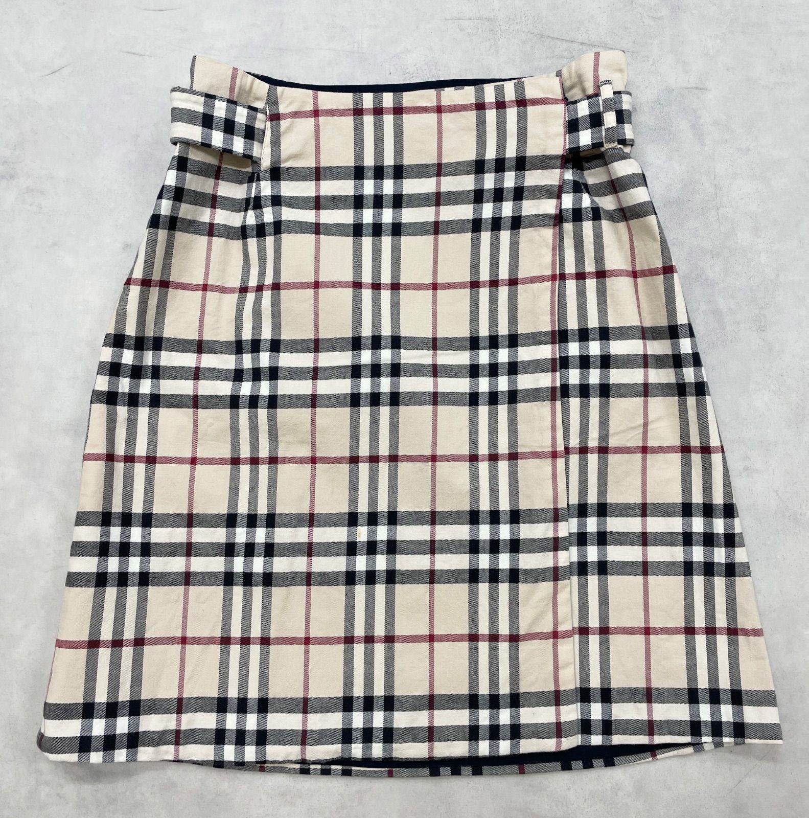 BURBERRY バーバリー ラップスカート リバーシブル ベルト ノバ