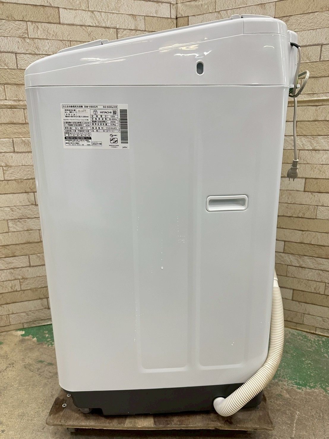 大阪送料無料☆3か月保障付き☆洗濯機☆日立☆8kg☆2021年☆BW-V80G