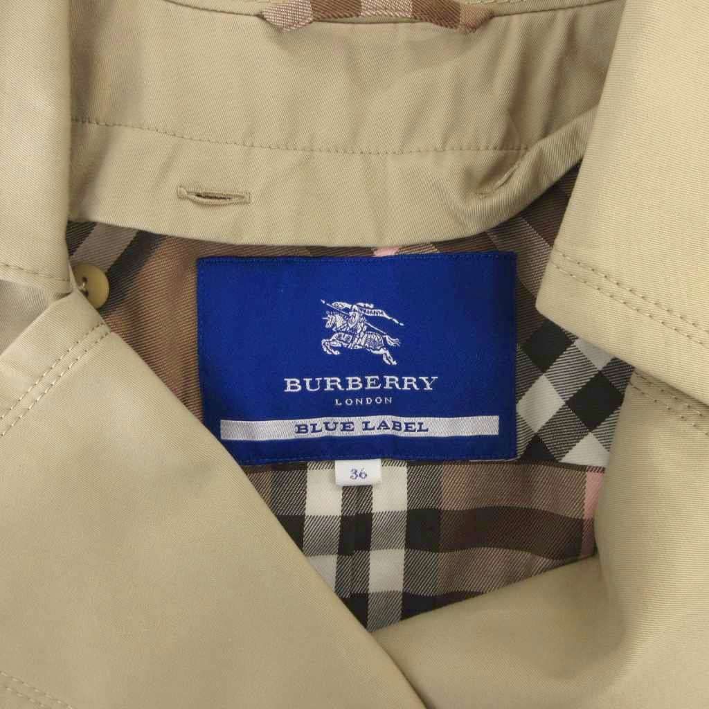 バーバリーブルーレーベル BURBERRY BLUE LABEL トレンチコート 36