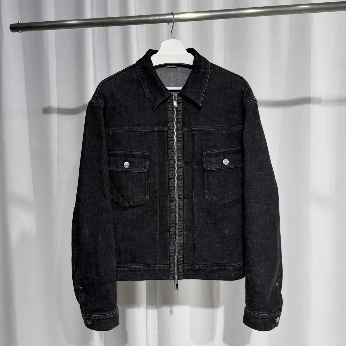 Christian Christian Dior ブラックデニムジャケット Diorのデニム