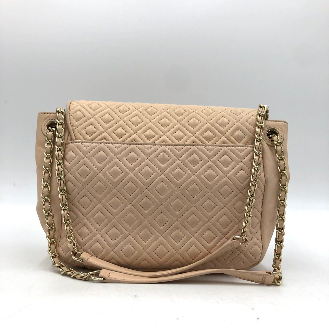 TORY BURCH レザーショルダーバッグ キルティング ベージュ Tory Burch トリーバーチ/キルティングショルダーバッグ ベージュ