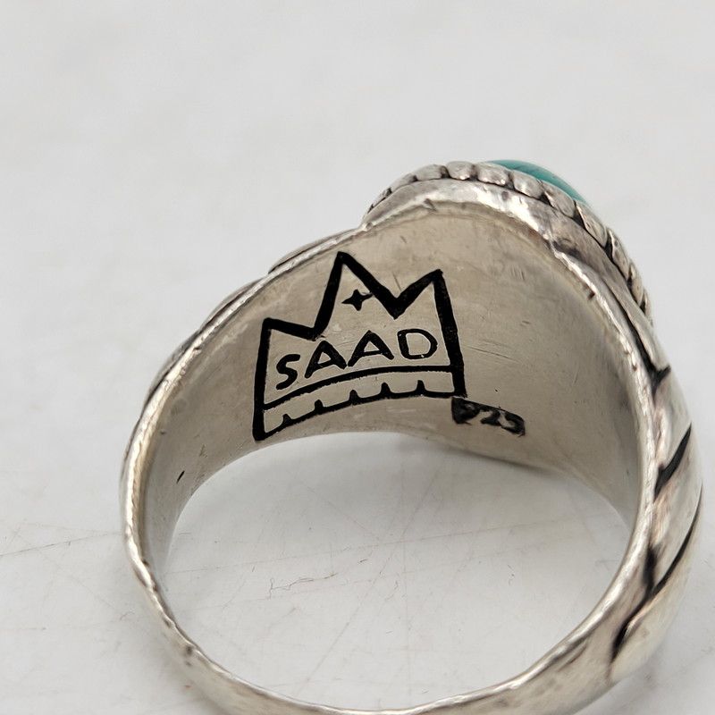 中古品】 SAAD サード SV925 TURQUOISE RING ターコイズ リング 指輪