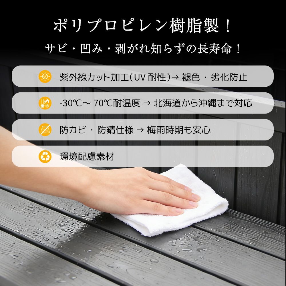 屋外収納ボックス 踏み台タイプ 組み立て簡単 樹脂製 木目調 W93*D57