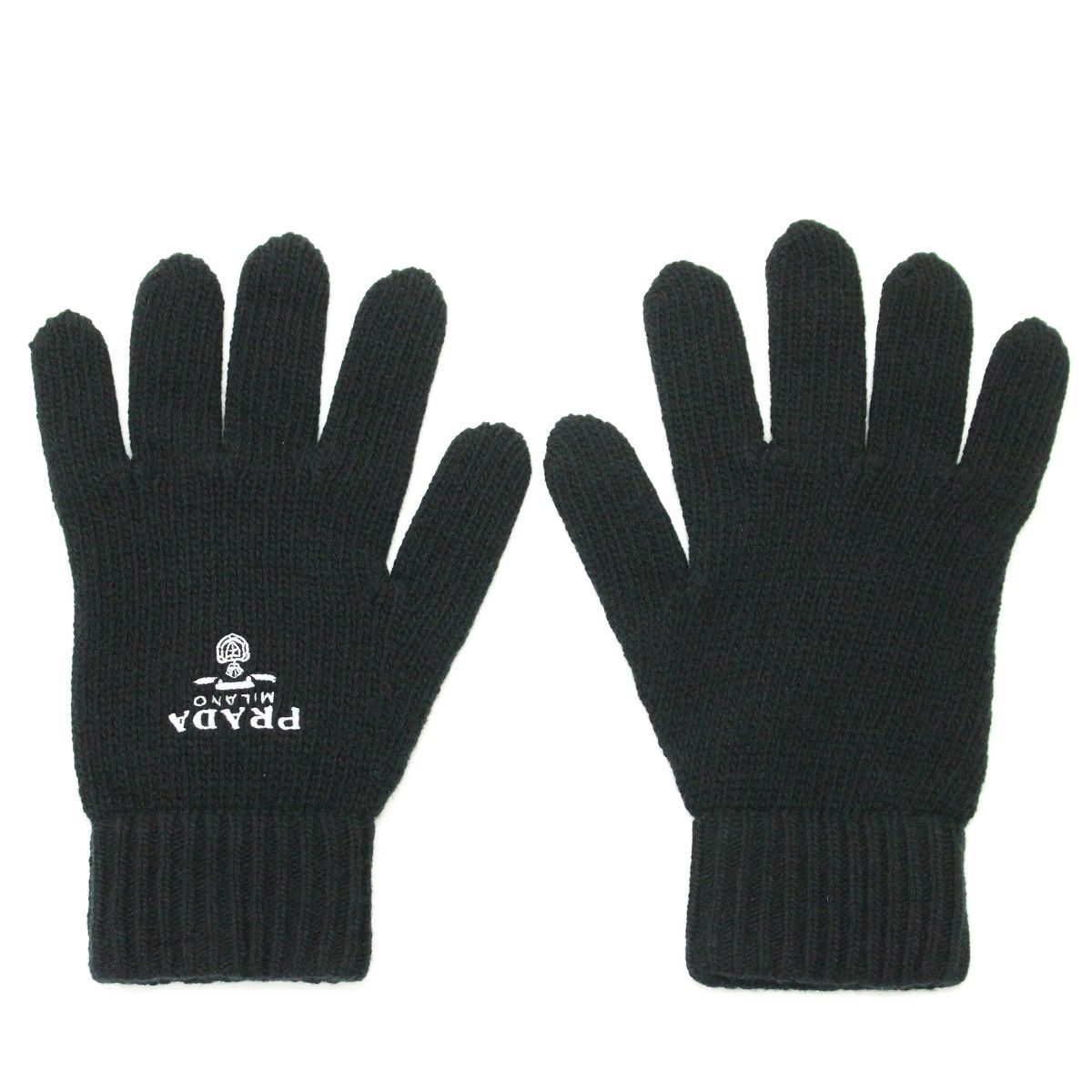1 PRADA プラダ UMK66 NERO 手袋 グローブ カシミヤ混合 size L - メルカリ
