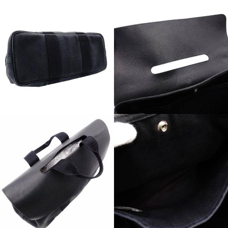 エルメス HERMES ヴァルパライソMM トートバッグ ブラック キャンバス