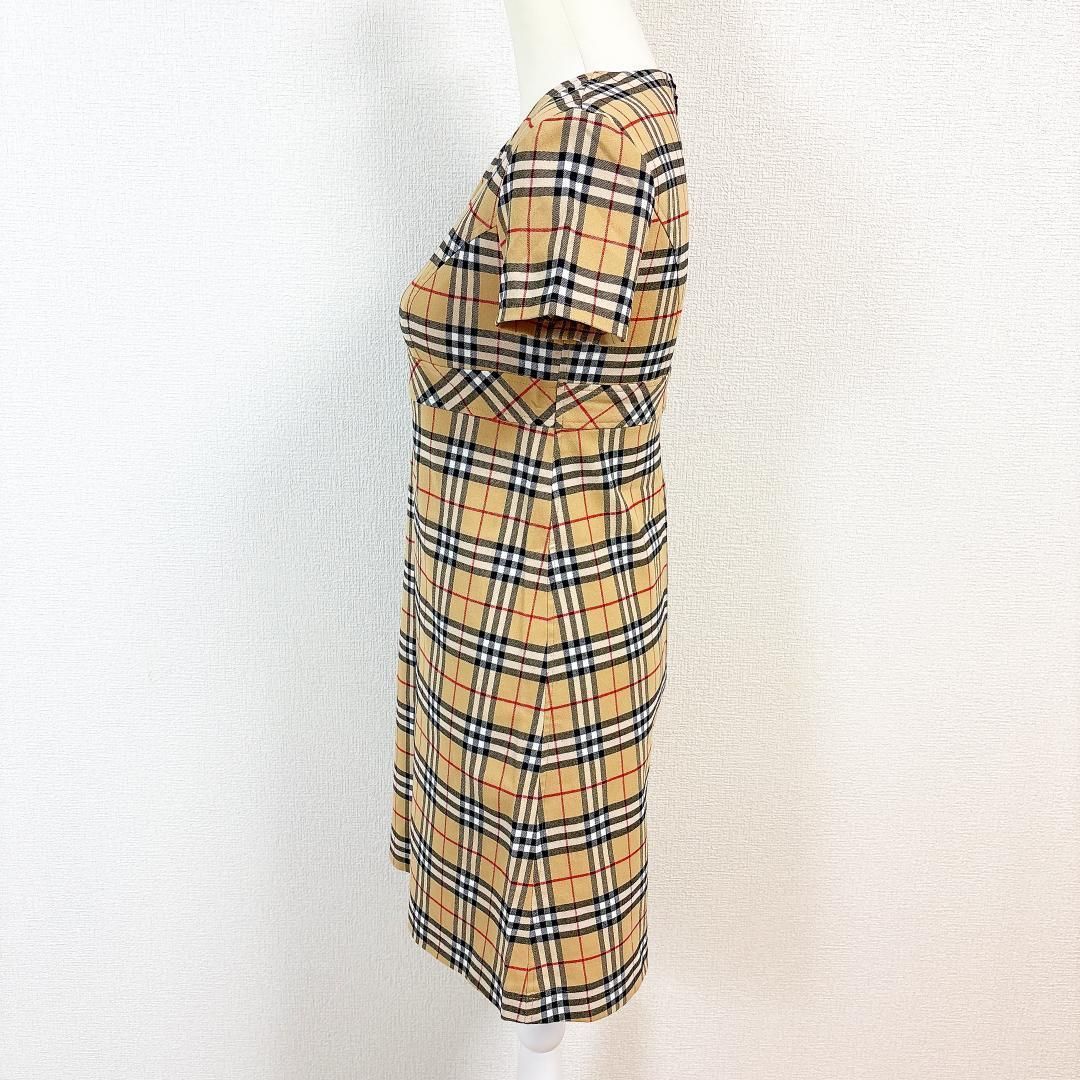 美品】バーバリー ブルーレーベル 半袖ワンピース 38 ノバチェック