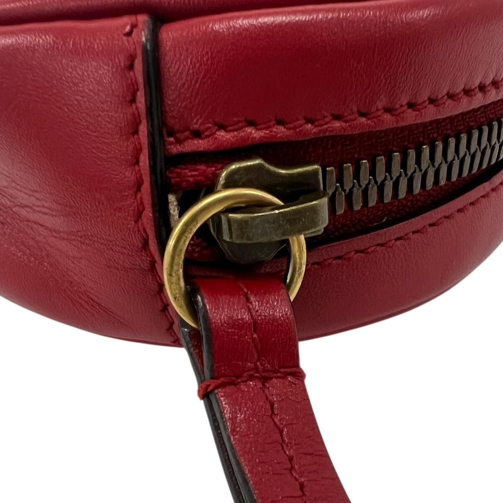 美品 GUCCI グッチ GGマーモント 476434 ウエストバッグ レザー