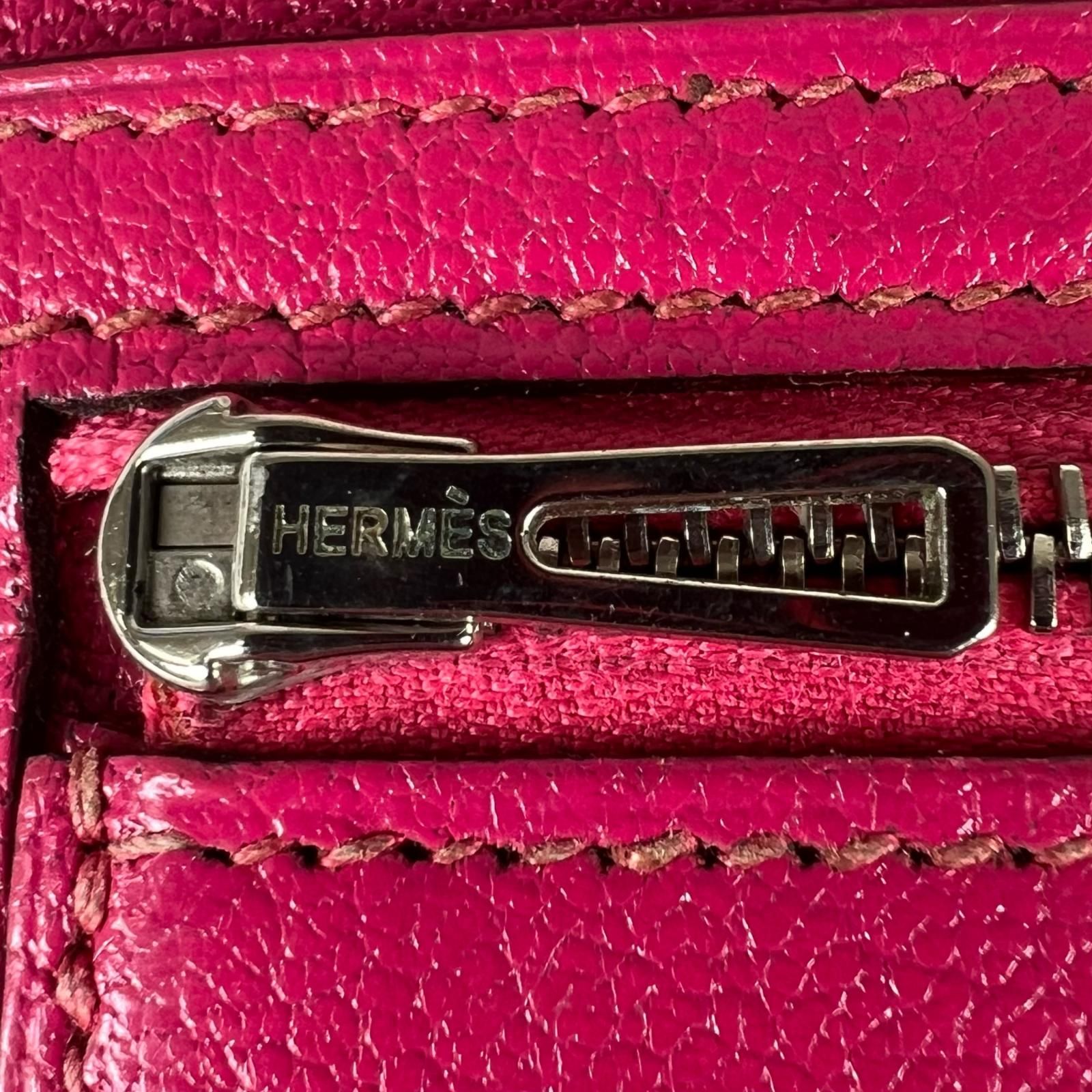 HERMES エルメス ベアン スフレ 長財布 シェーブル ピンク レディース 