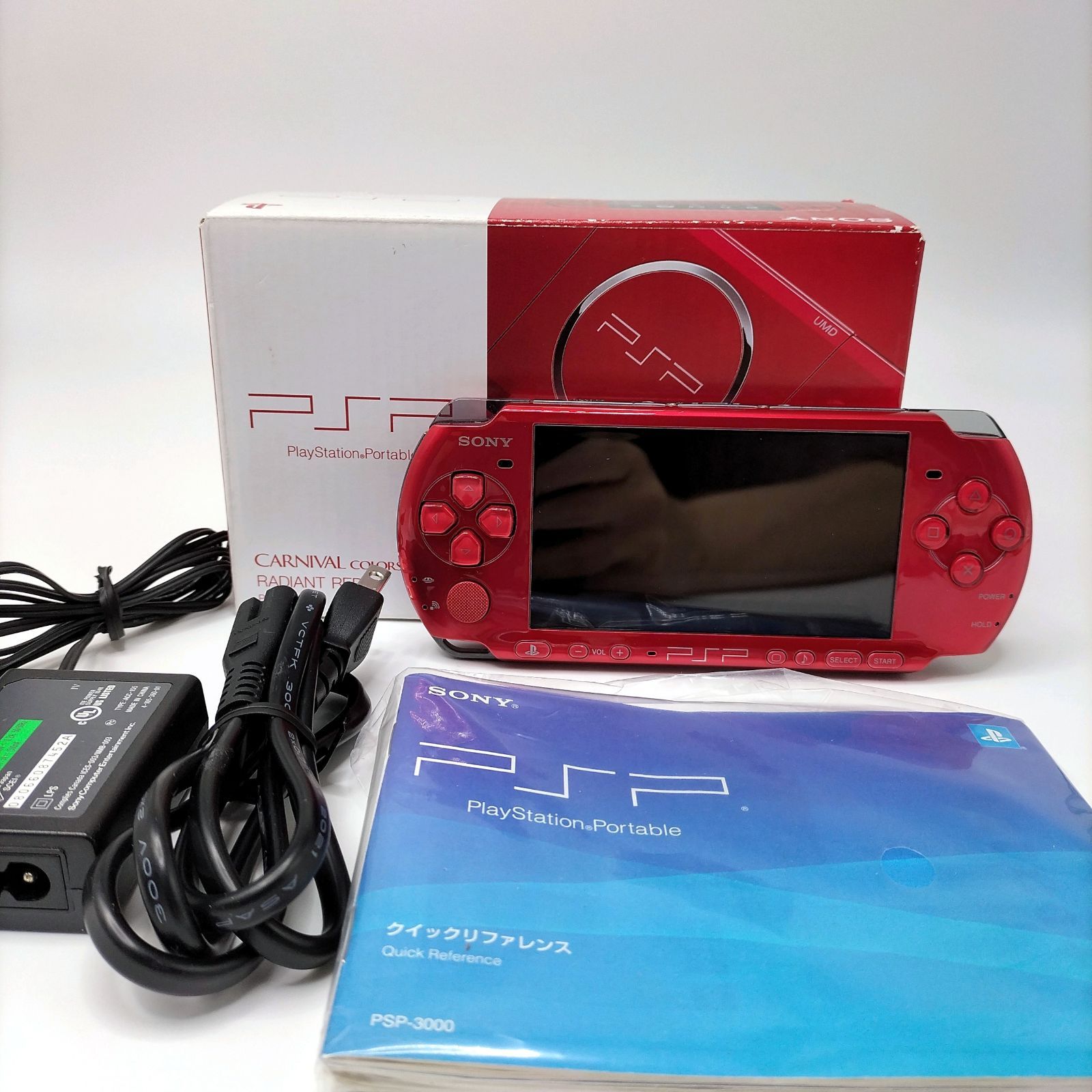 PlayStation Portable PSP 3000 ラディアントレッド 箱あり 完品