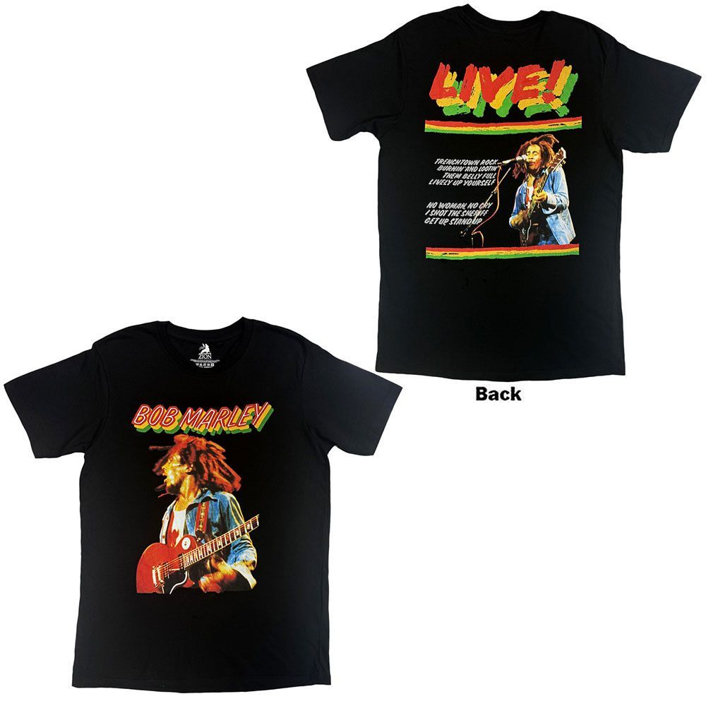 公式新品】BOB MARLEY - LIVE CONCERT (Back Print) ボブマーリーT