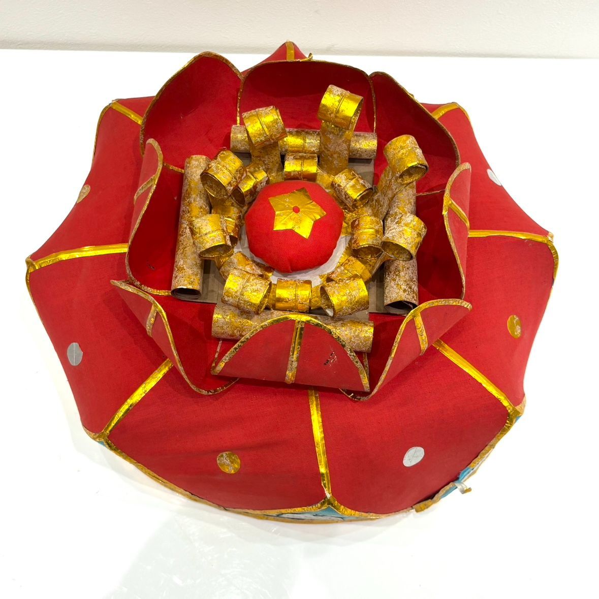 え沖】 琉球花笠 直径約34cm 高さ約21cm 琉球舞踊 沖縄 工芸品 伝統品