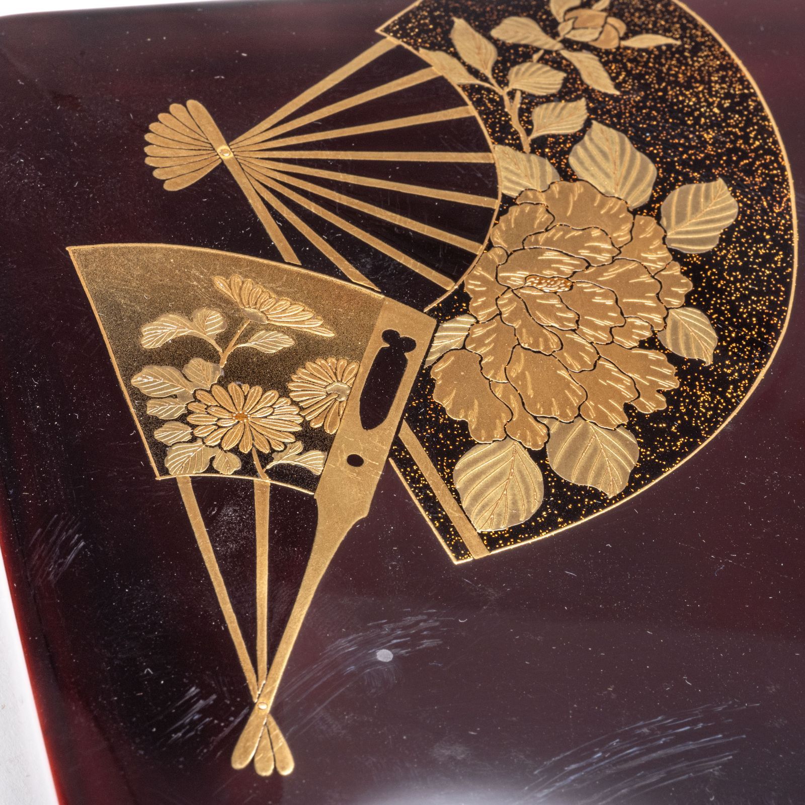 セール【高級】輪島塗　扇面蒔絵入れ子盆 セール【高級】輪島塗 扇面蒔絵入れ子盆