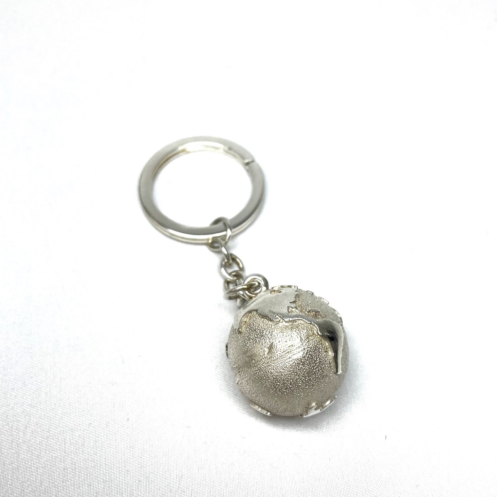 Bランク】 Tiffany ティファニー 世界地図 地球儀 キーリング チャーム