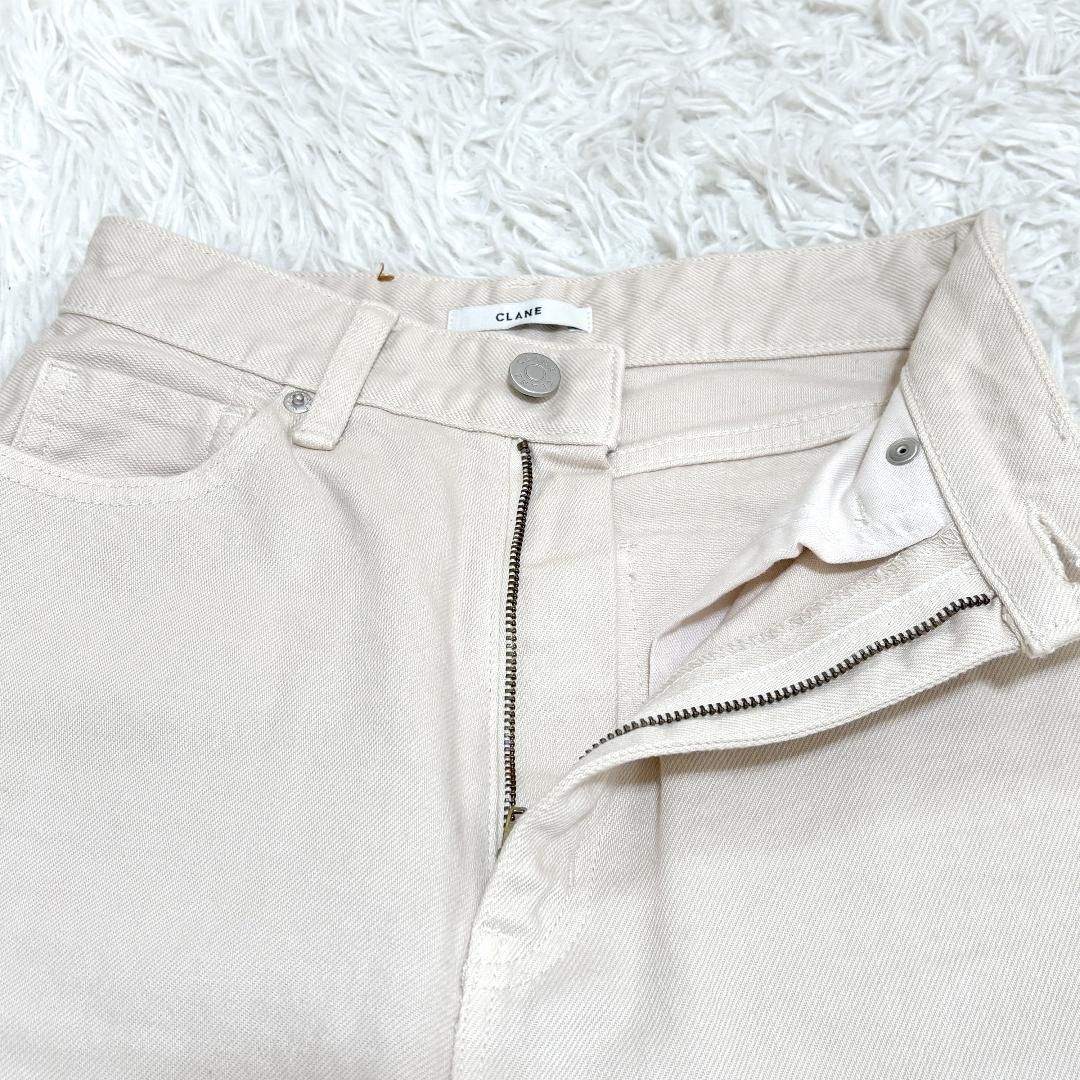 極美品】 CLANE SECOND DENIM PANTS 0 アイボリー - メルカリ