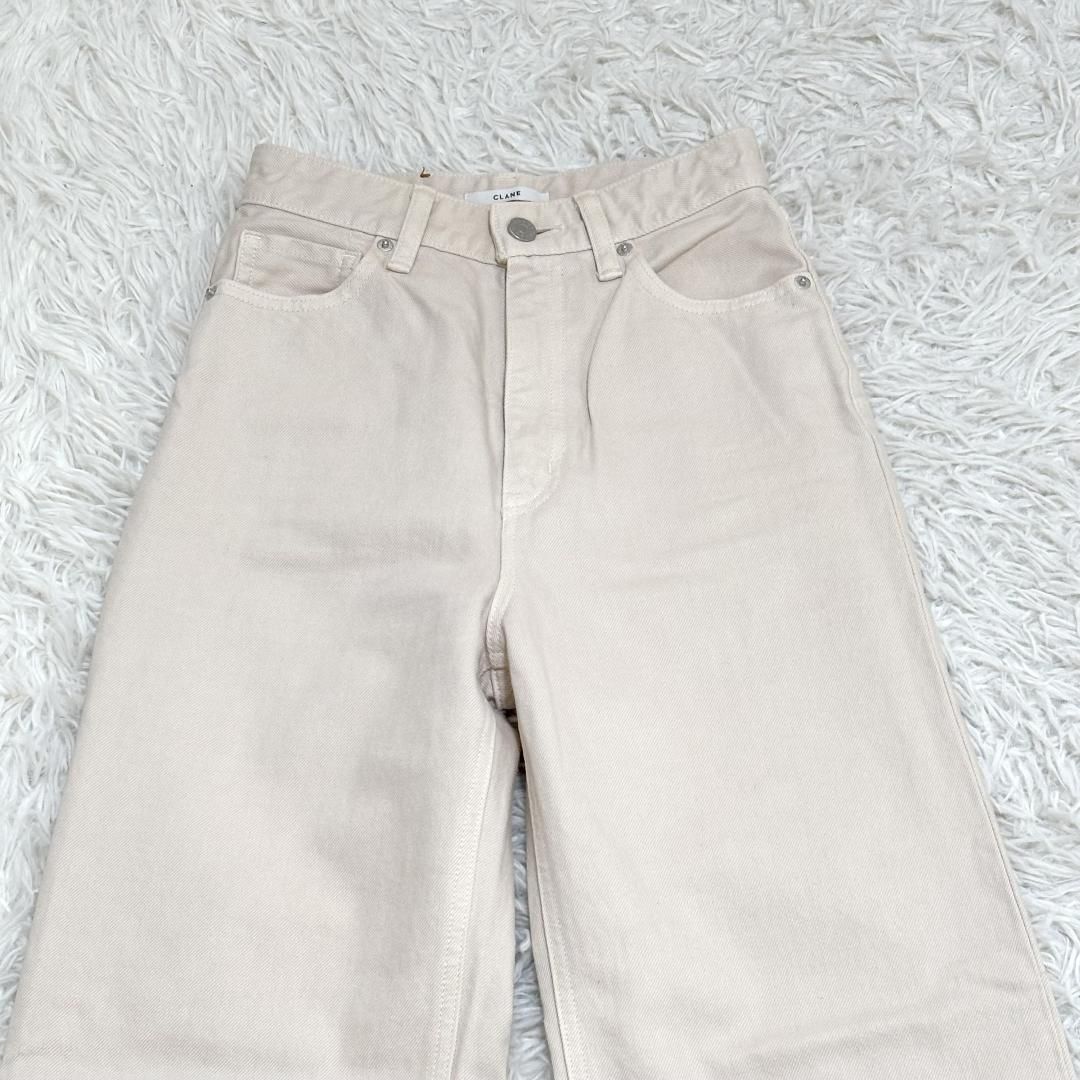 極美品】 CLANE SECOND DENIM PANTS 0 アイボリー - メルカリ