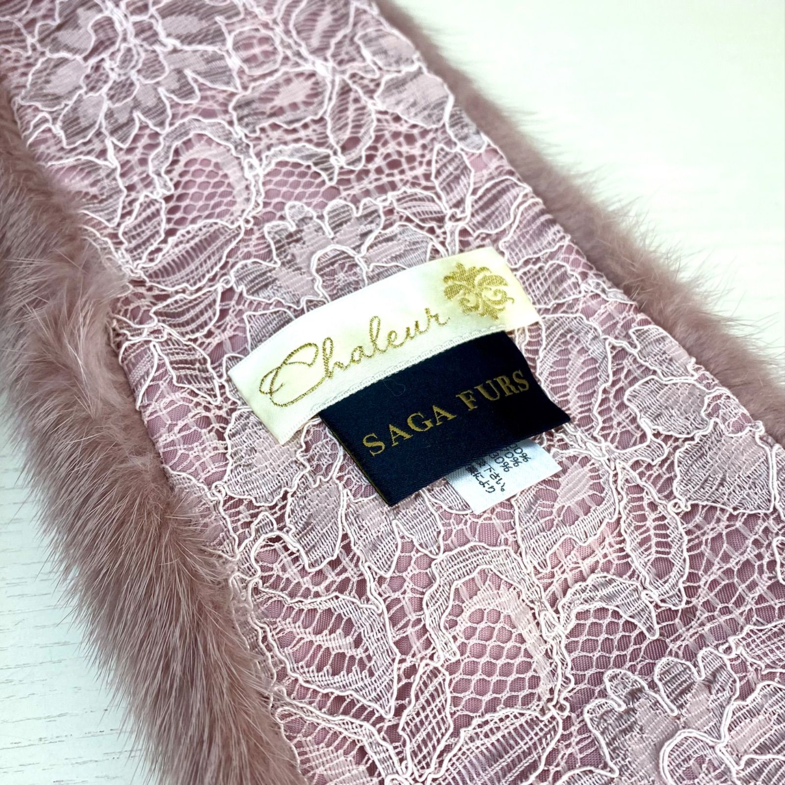 ラグジュアリー！！*SAGA MINK* クリスタル輝く✨ミンク マフラー 日本