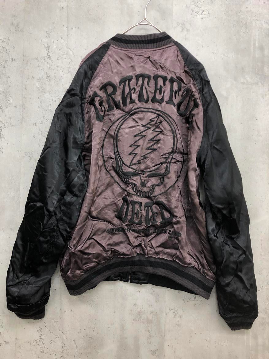 Grateful Dead グレイトフルデッド スカジャン 刺繍 リバーシブル GRATEFUL DEAD グレイトフルデッド リバーシブル 刺繍 スカル