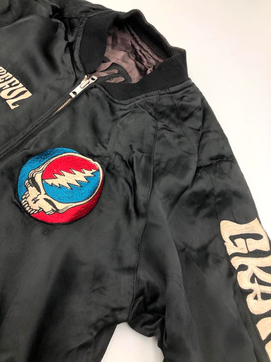 Grateful Dead グレイトフルデッド スカジャン 刺繍 リバーシブル GRATEFUL DEAD グレイトフルデッド リバーシブル 刺繍 スカル