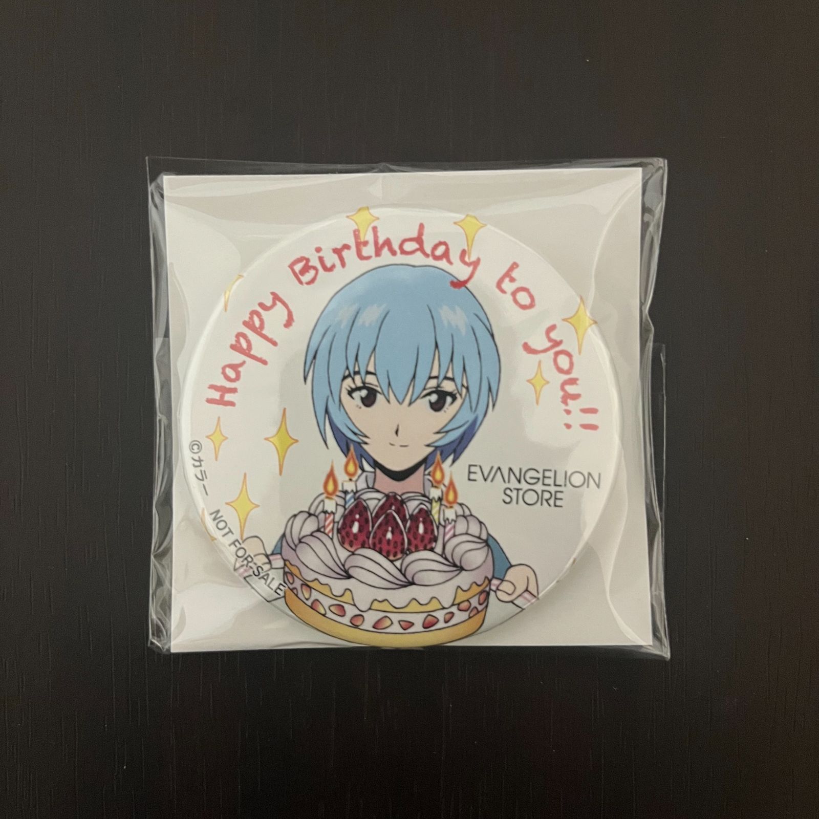 EVANGELION STORE 誕生日プレゼント オリジナル缶バッジ 綾波レイ