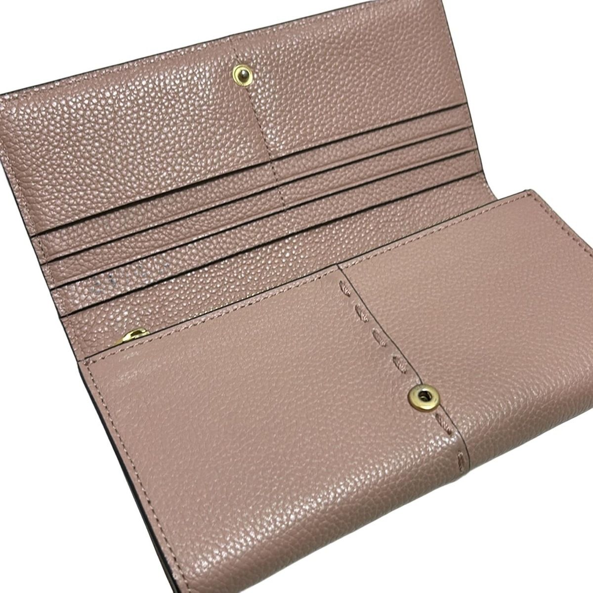 【美品✨】トリーバーチ 財布 レザー ピンクベージュ TORY BURCH(トリーバーチ) 長財布 - ピンクベージュ レザー - メルカリ