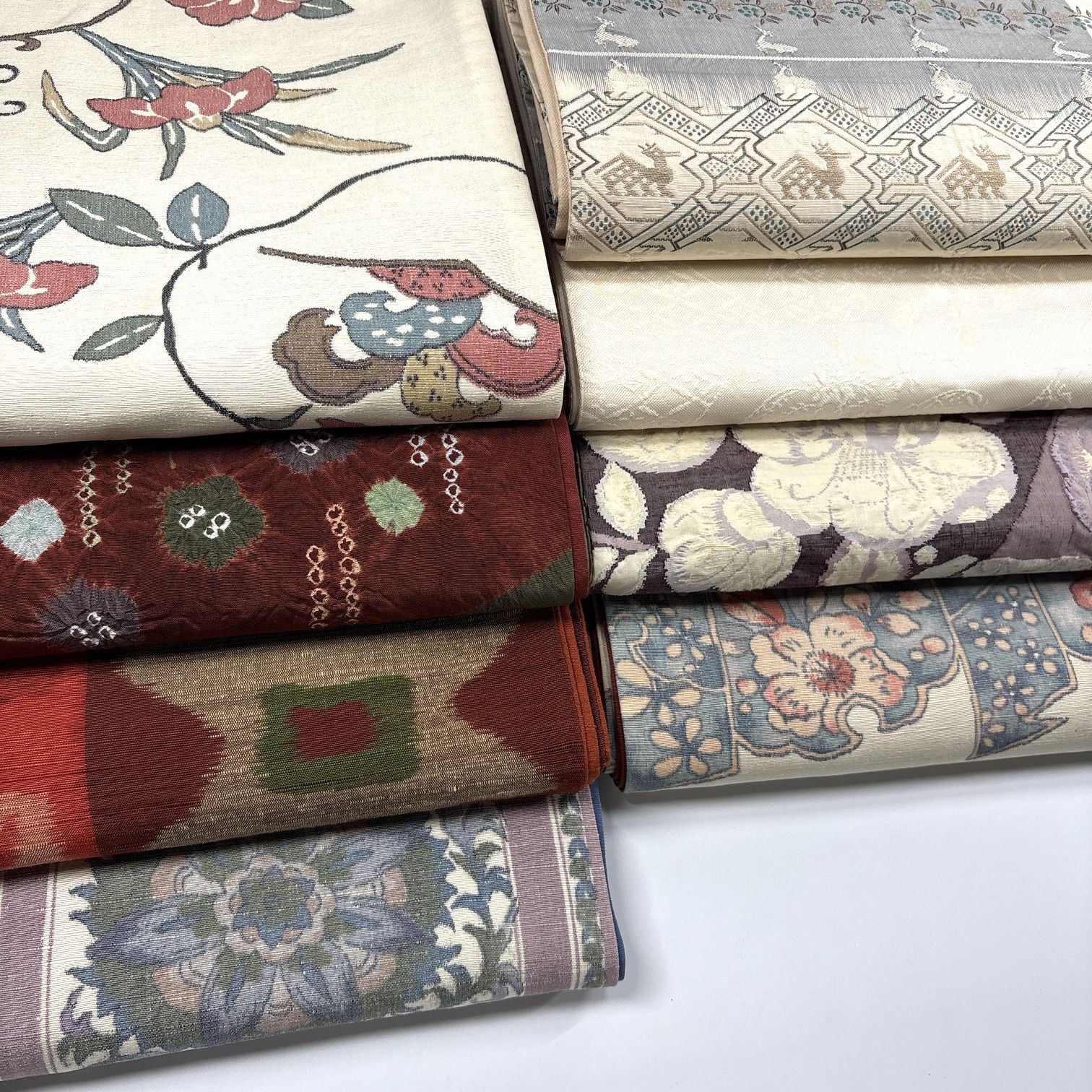 袋帯 8枚 正絹 帯まとめ売り 同梱購入歓迎 リメイク用 着付け練習用