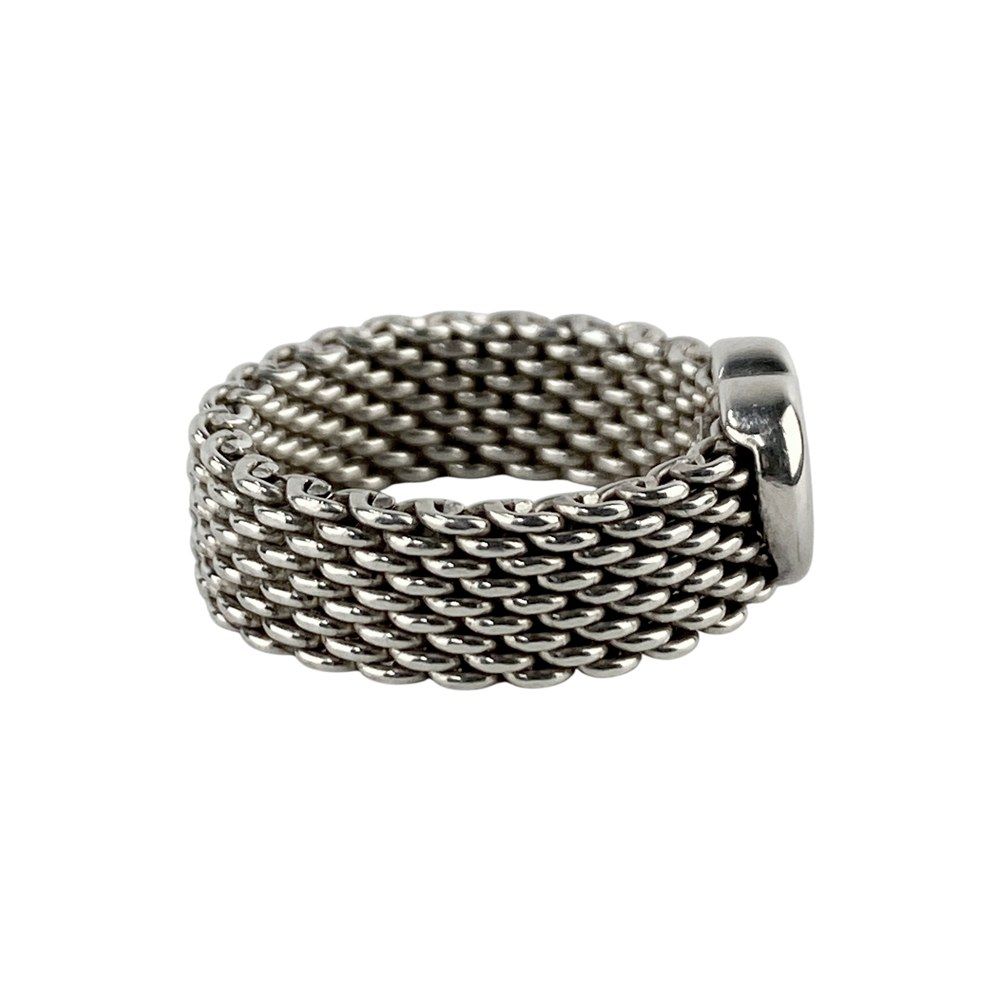 ティファニー □美品□ サマセット メッシュ ハート リング 指輪