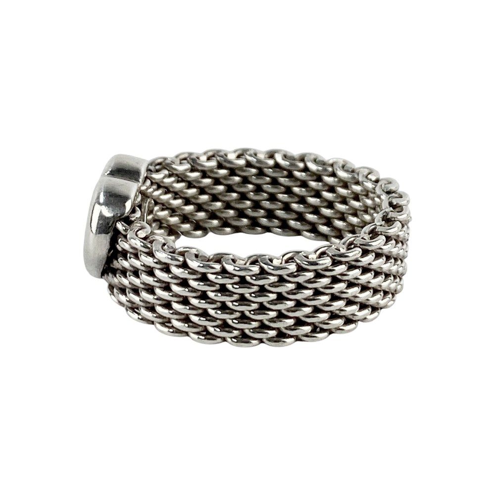 ティファニー □美品□ サマセット メッシュ ハート リング 指輪