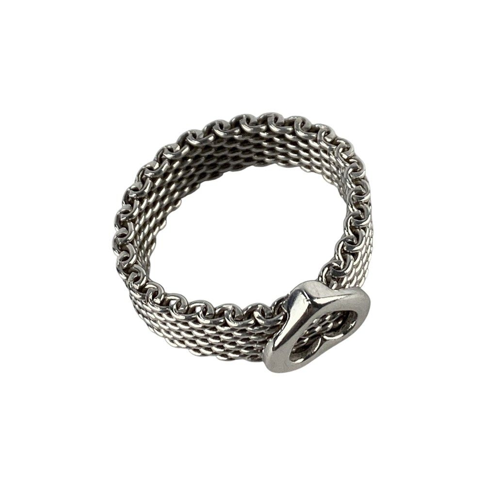 ティファニー □美品□ サマセット ハート メッシュ リング 指輪