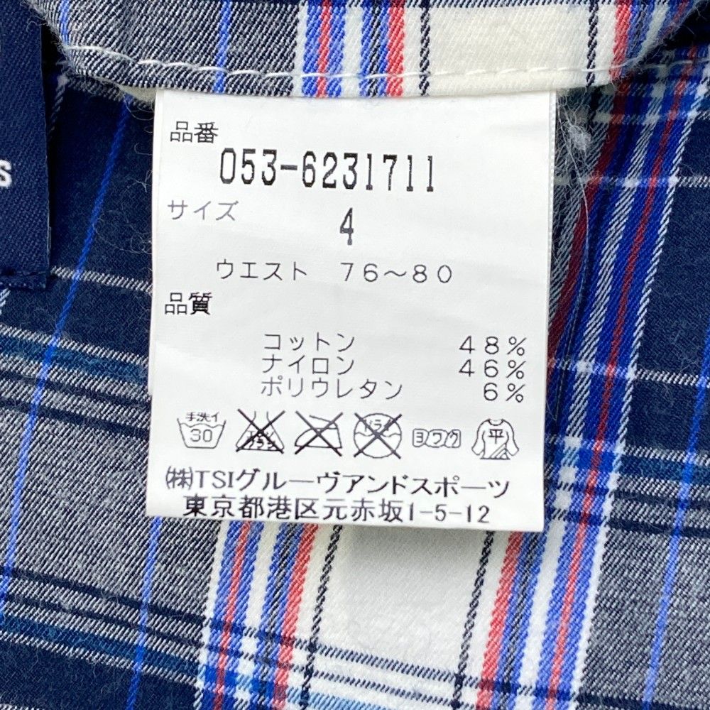 サイズ：4 PEARLY GATES パーリーゲイツ ストレッチパンツ チェック柄