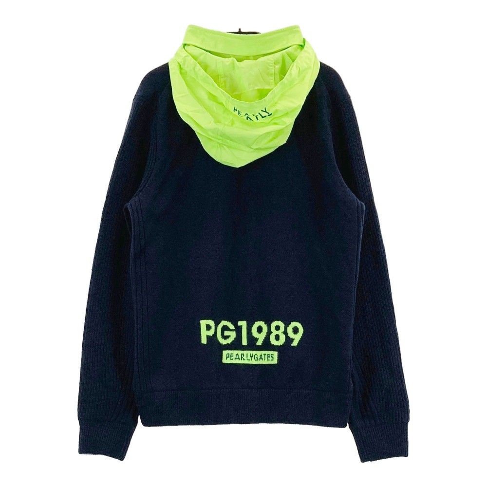 サイズ：1 PEARLY GATES パーリーゲイツ ウール混 フード付 ニット