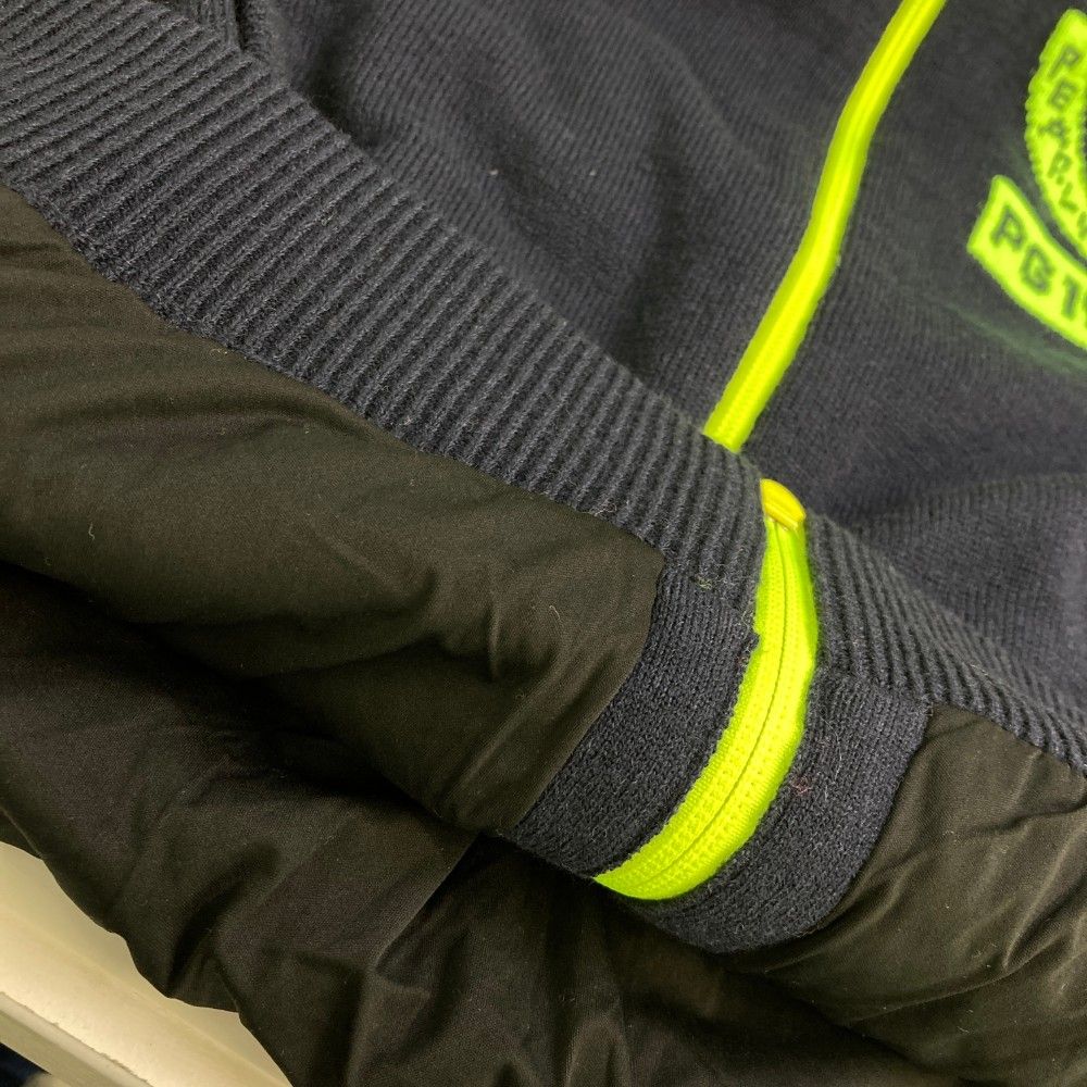 サイズ：1 PEARLY GATES パーリーゲイツ ウール混 フード付 ニット