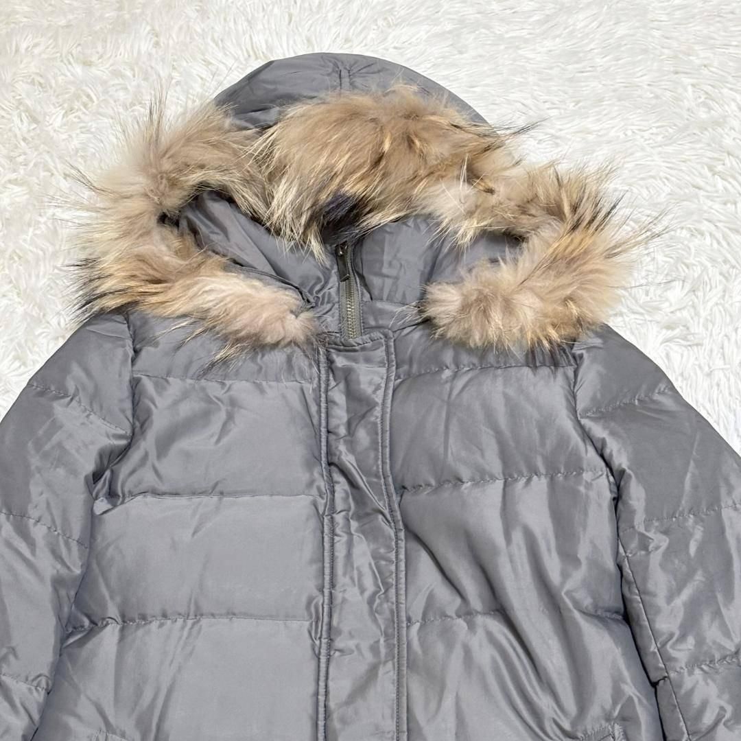 美品★theory セオリー ロングダウンコート フード付 異素材 黒 グレー Theory セオリー リバーシブル ロング ダウンコート レディース ダウン