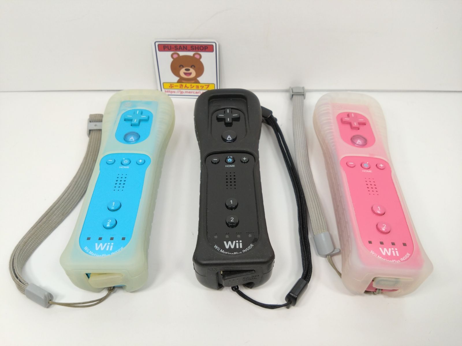 Wii リモコン モーションプラス RVL-036 純正 ブラック ブルー ピンク