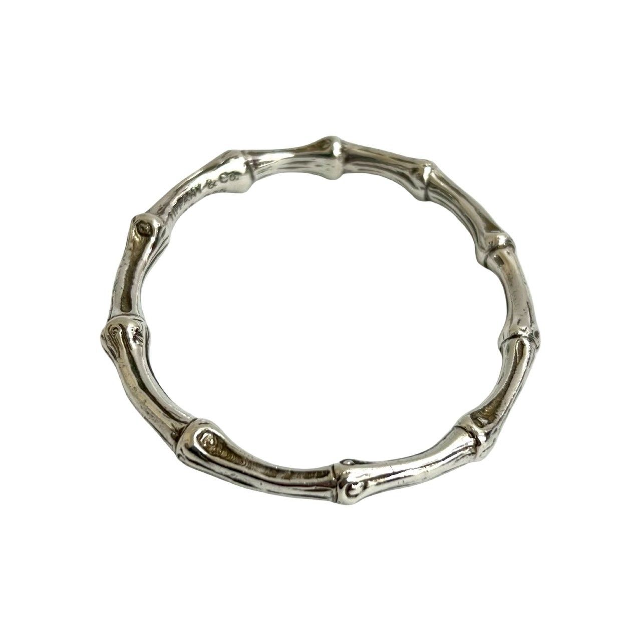 美品　ティファニー　シルバー925 バングル 極 美品 袋付き TIFFANY&Co. ティファニー バンブー シルバー925