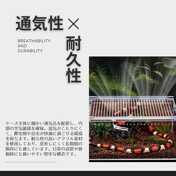 Neutral Zenith 爬虫類 ケージ シェルター 飼育ケース アクリル製