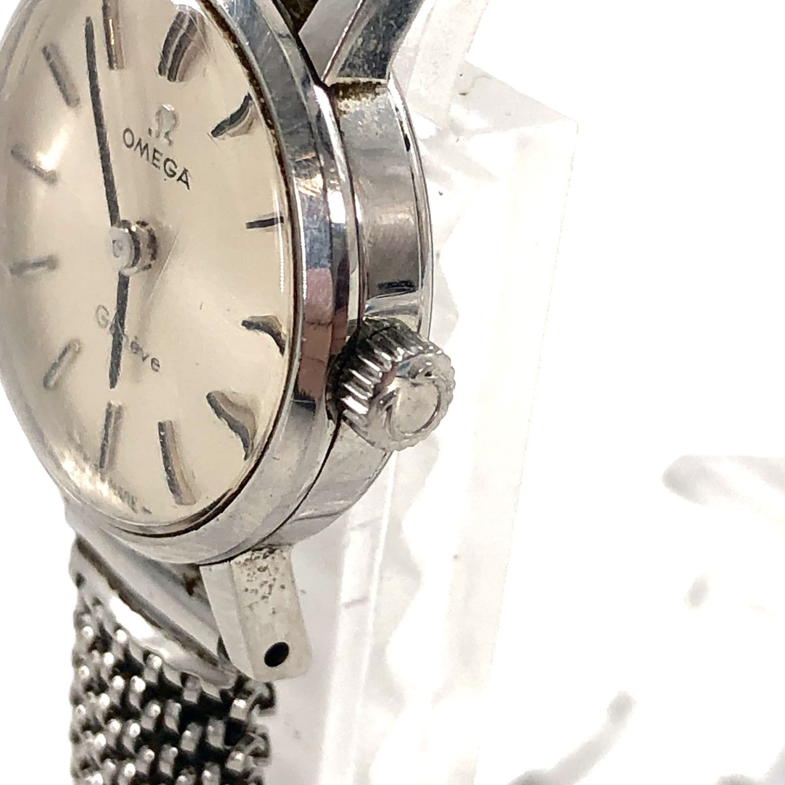 OMEGA オメガ Geneve ジュネーブ SS/手巻き シルバー文字盤 レディース