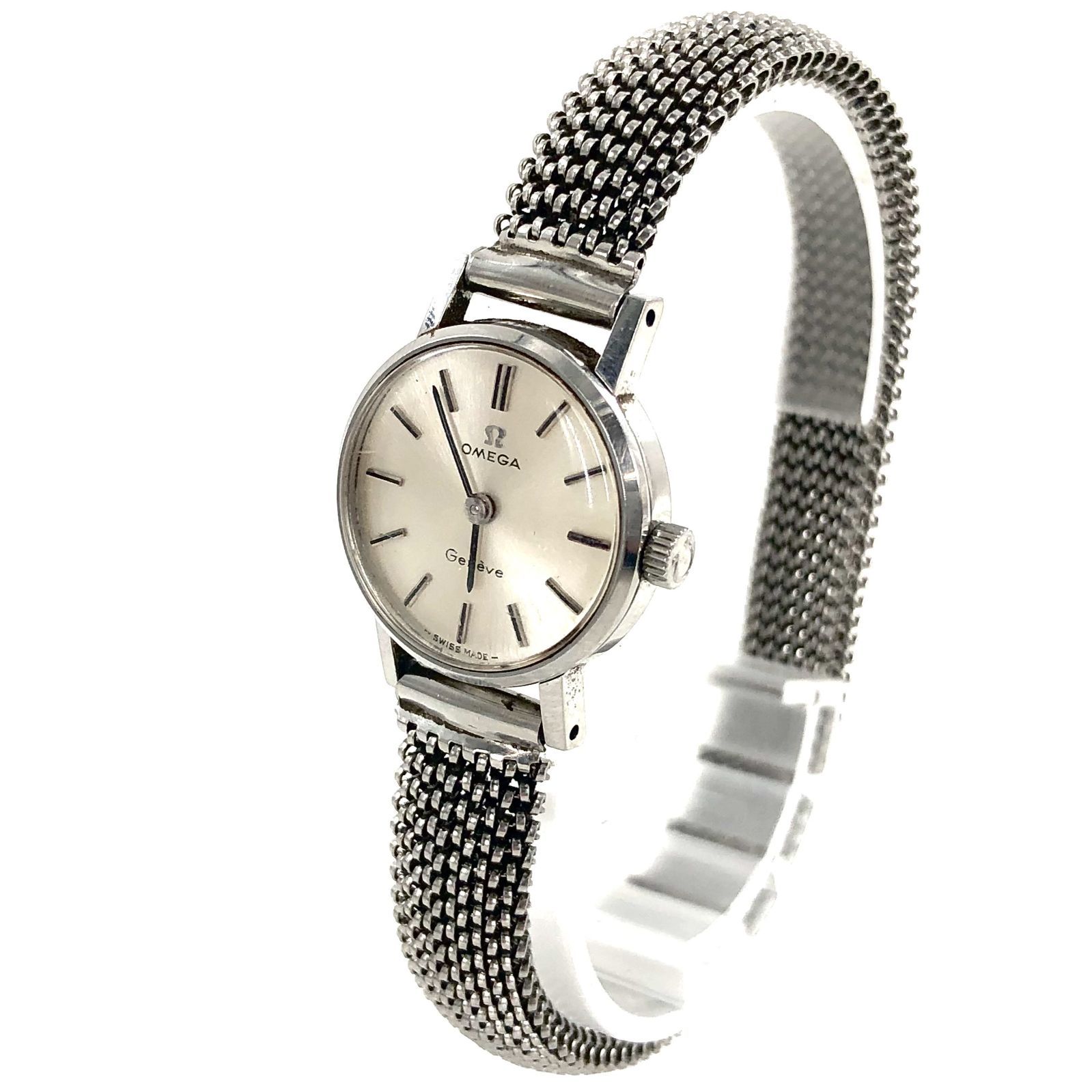 ✨OMEGA✨オメガ✨Geneve✨ジュネーブ✨シルバー✨レディース✨腕時計✨ OMEGA オメガ Geneve ジュネーブ SS/手巻き シルバー文字盤 レディース
