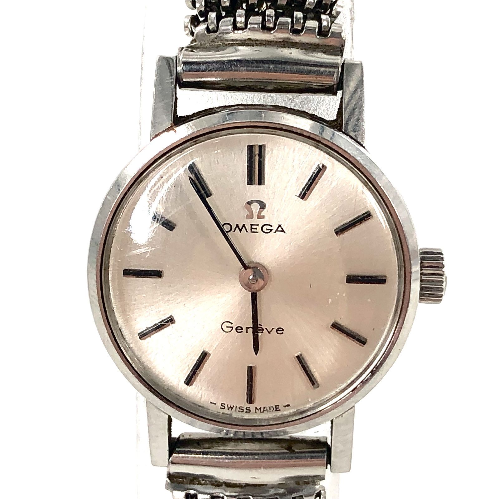 ✨OMEGA✨オメガ✨Geneve✨ジュネーブ✨シルバー✨レディース✨腕時計✨ OMEGA オメガ Geneve ジュネーブ SS/手巻き シルバー文字盤 レディース