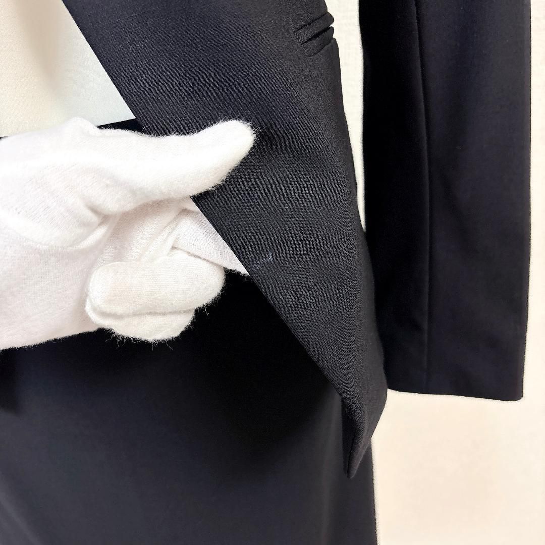 美品 theory スカートスーツセットアップ ノーカラー 上0 下2 ブラック