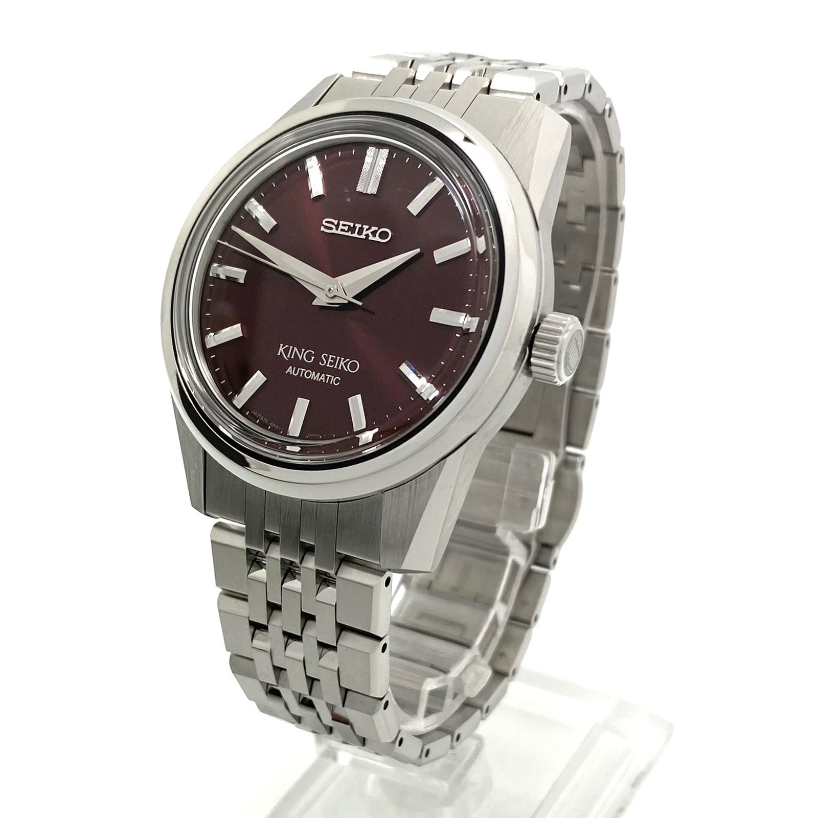 【SEIKO/セイコー】 キングセイコー SDKS009(6R31-00D0)  復刻 腕時計 ステンレススチール 自動巻き/オートマ ワインレッド文字盤 メンズ【中古】【真子質店】【GD】【IDKD】 キングセイコー SDKS009】復活した名機にはおしゃれなワインレッド