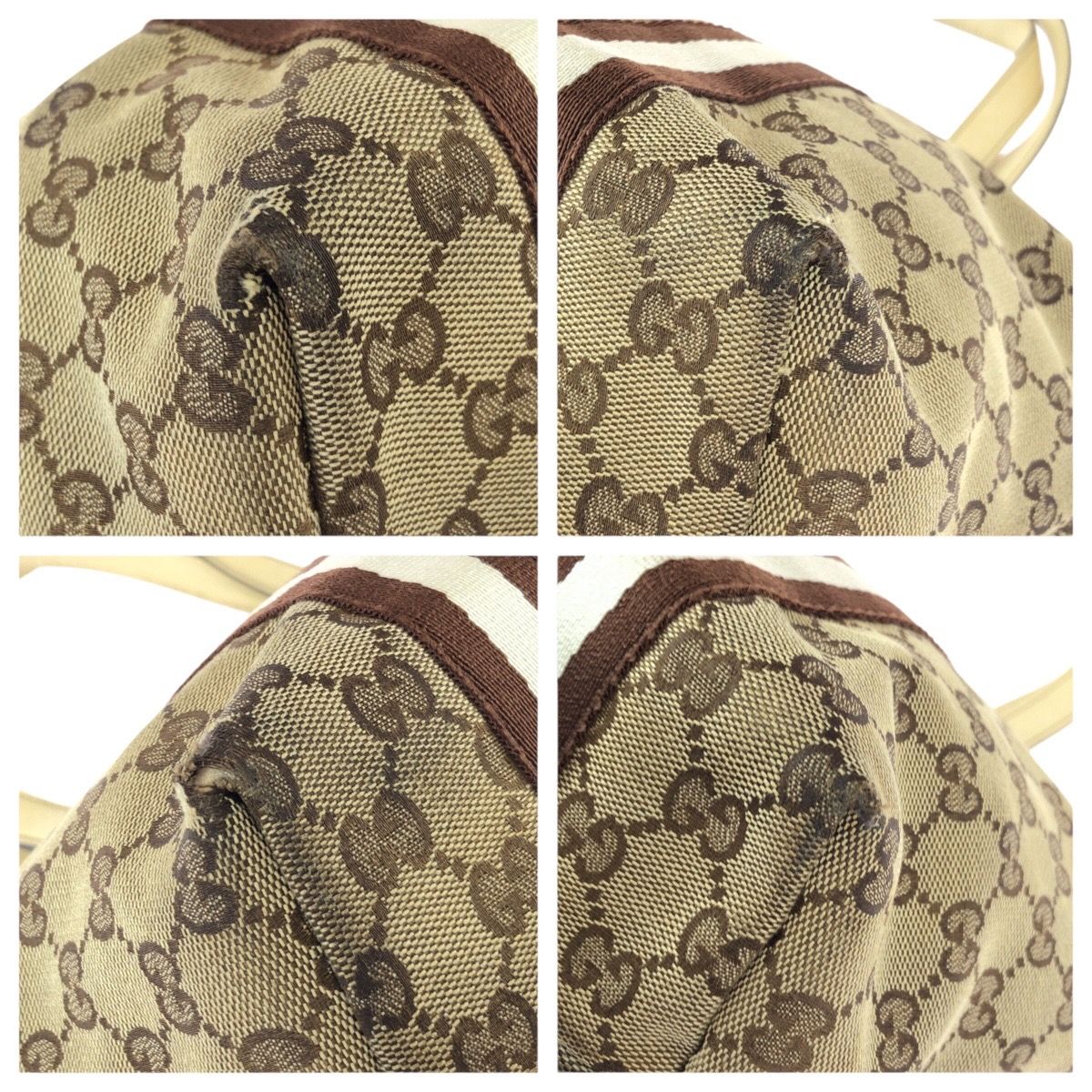 GUCCI グッチ シェリーライン ベージュ ブラウン ゴールド金具 GG